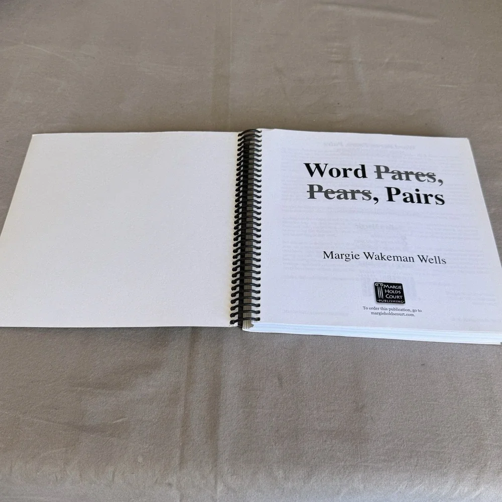 Word Pares, Pears, Pairs By Margie Wakeman Wells